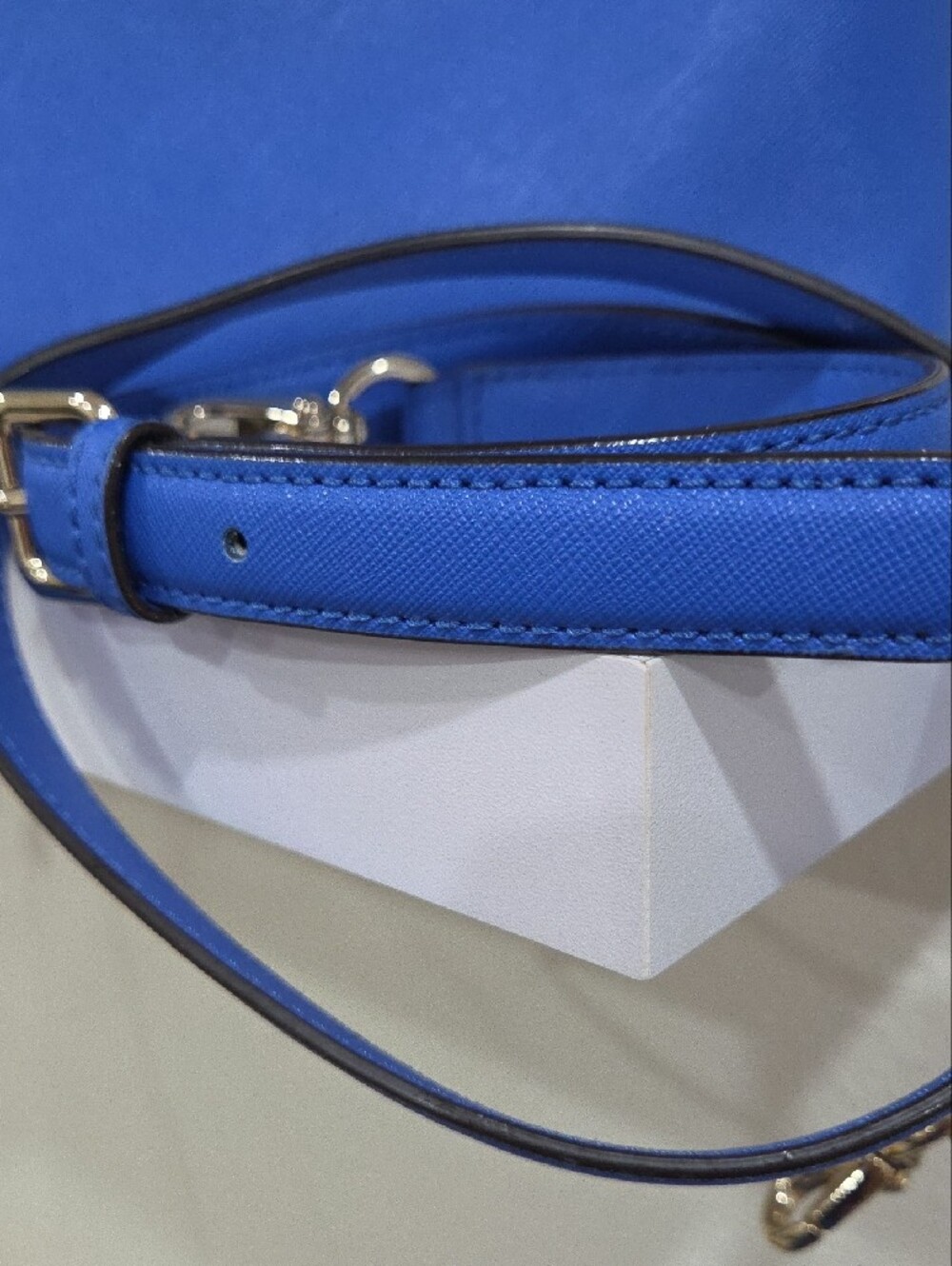 kate spade Electric Blue Saffiano Satchel with Removable Strap - Picture 3 of 5